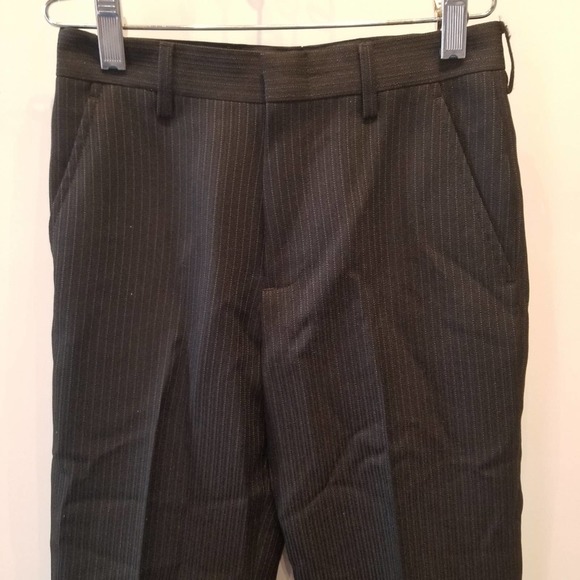 Boy's Black Dress Pants Pin Stripe Size 8 - Picture 4 of 13